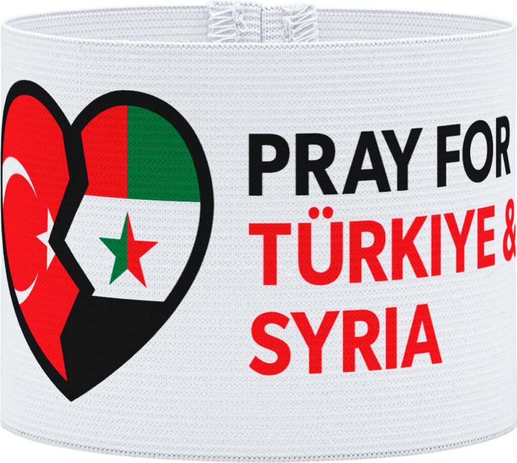 aanvoerdersband pray for Turkey & Syria