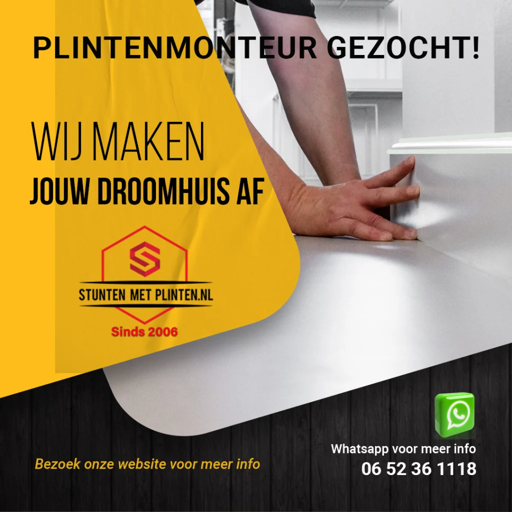 Plintenmonteur gezocht