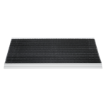 Buitenmat zwart met zilver strip