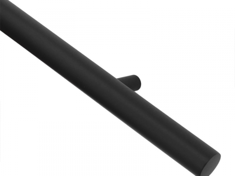Trapleuning blind zwart rond